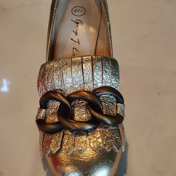 George J. Love Gucci-like Rio Platino (Gold) Loafer - Picture 3 of 8